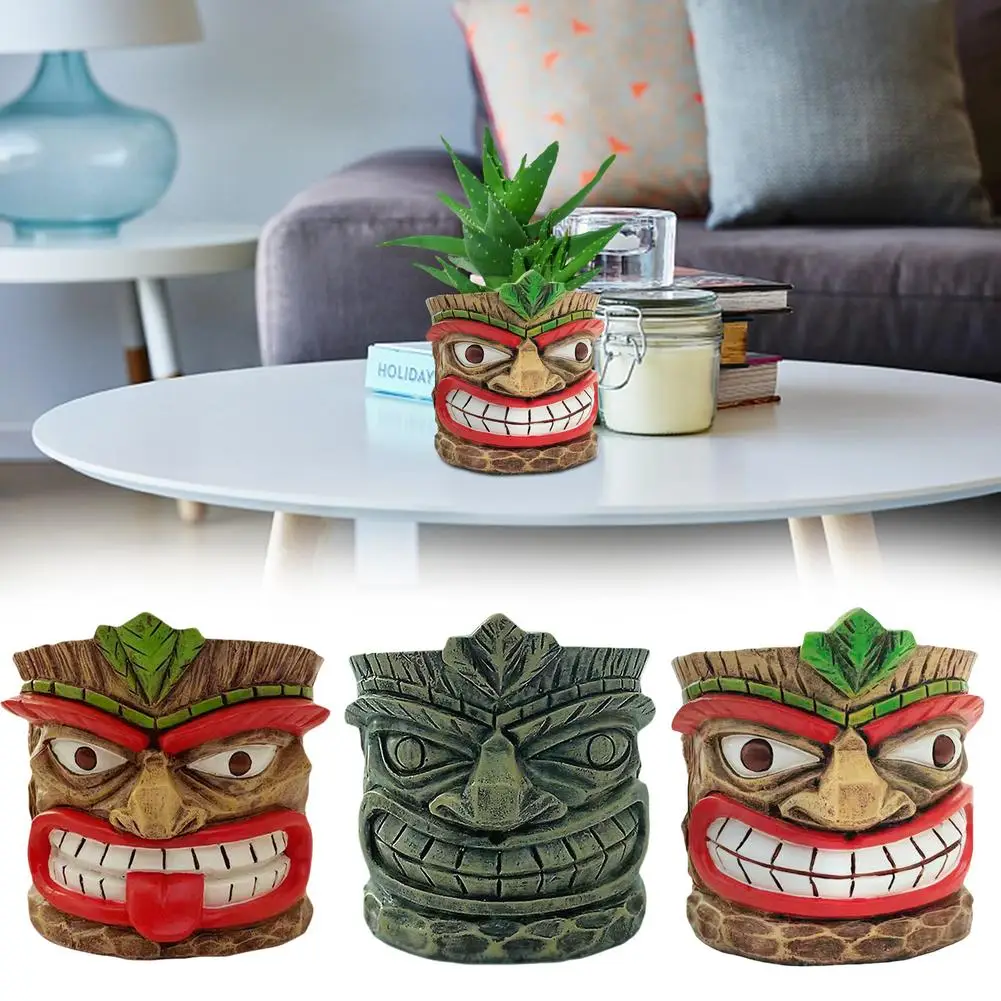 Hawaii Tiki Flower Pot Whimsical Creative Funny Planter Pot Planting Supplies Resin Crafts For Office Garden Home Decoration
Hawaii Tiki Flower Pot Whimsical Creative Funny Planter Pot Planting Supplies Resin Crafts For Office Garden Home Decoration