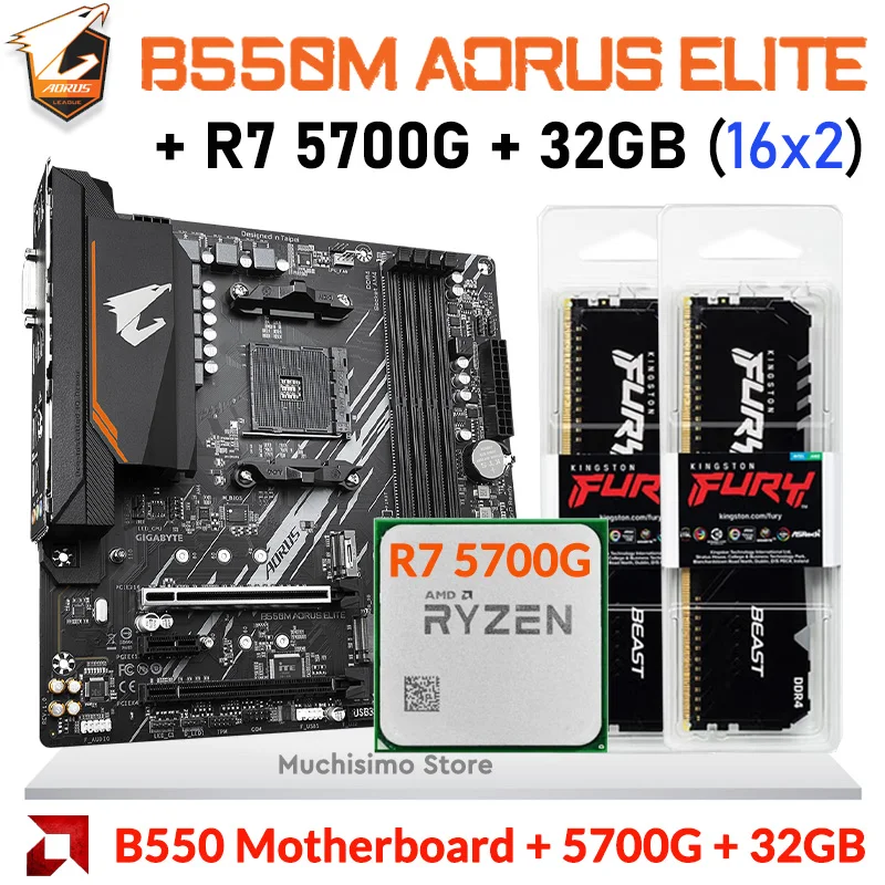 5700G процессор Combo AM4 DDR4 Gigabyte B550M AORUS ELITE AM4 материнская плата + AMD RYZEN 7 5700G Ryzen Kit + 32 ГБ ОЗУ DDR4 3200 МГц 5700G
5700G процессор Combo AM4 DDR4 Gigabyte B550M AORUS ELITE AM4 материнская плата + AMD RYZEN 7 5700G Ryzen Kit + 32 ГБ ОЗУ DDR4 3200 МГц 5700G