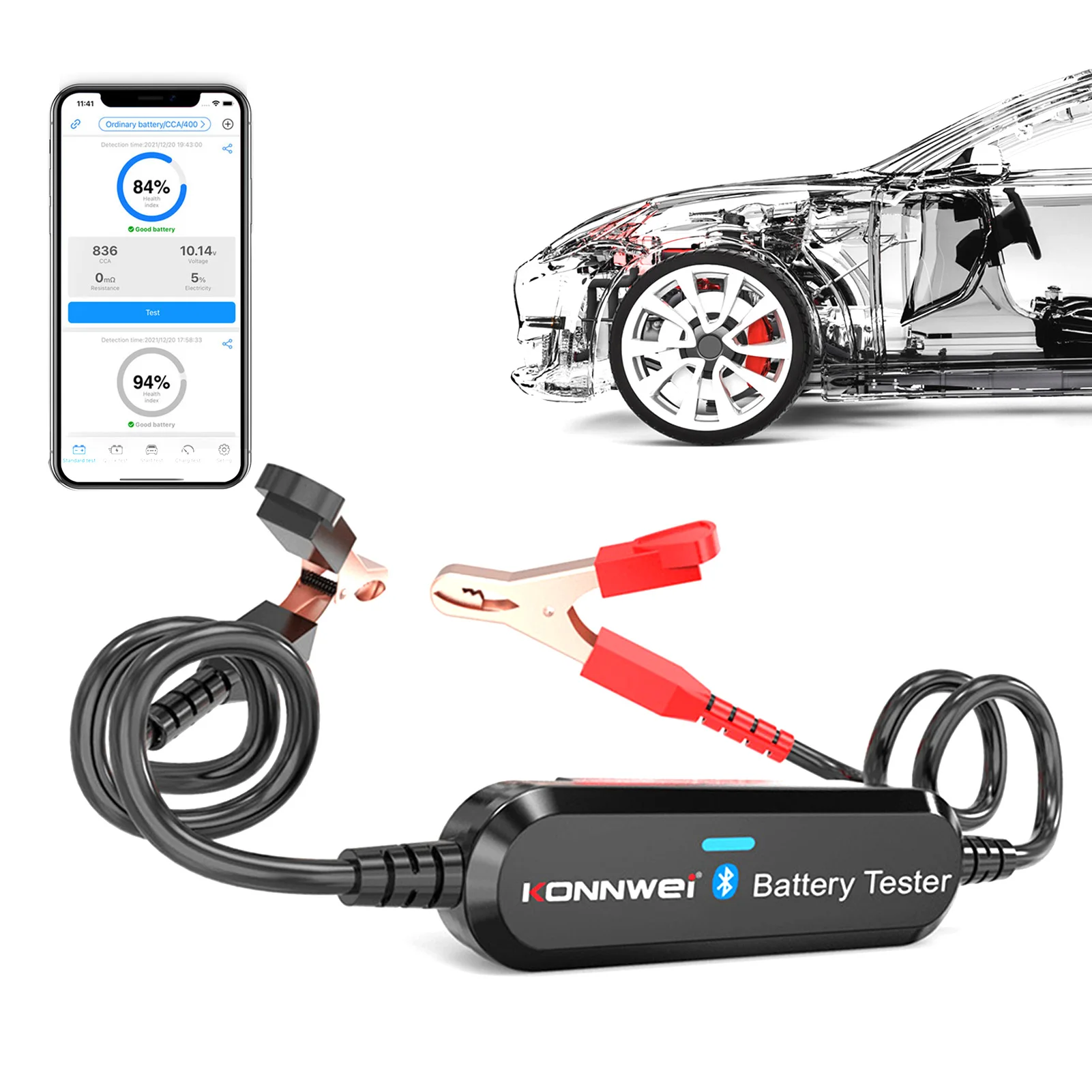 12V Car Battery Tester BK100 Blueteeth Battery Tester Voltage Charging Cranking Lead-Acid Test Battery Diagnostic Tools
12V Car Battery Tester BK100 Blueteeth Battery Tester Voltage Charging Cranking Lead-Acid Test Battery Diagnostic Tools