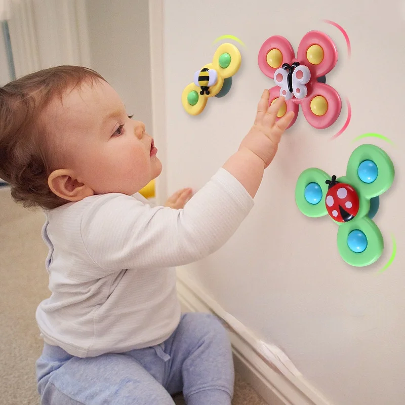 Baby Toys Rattles Three-color Suction Cups Spinner 3pc Set Cartoon Insect Turn Round Baby Bath Toys
Baby Toys Rattles Three-color Suction Cups Spinner 3pc Set Cartoon Insect Turn Round Baby Bath Toys