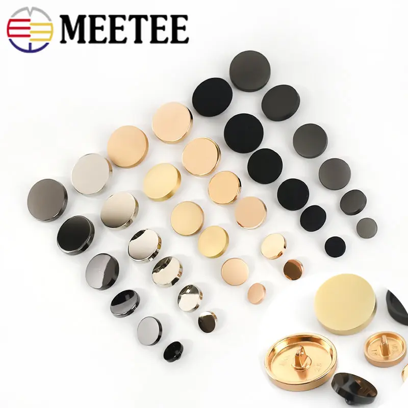 10Pcs Meetee 12-40mm Metal Flat Round Buttons Fashion Clothes Shirt Buttons for Sewing Over Coat Jacket Decor Buckles DIY Supply
10Pcs Meetee 12-40mm Metal Flat Round Buttons Fashion Clothes Shirt Buttons for Sewing Over Coat Jacket Decor Buckles DIY Supply