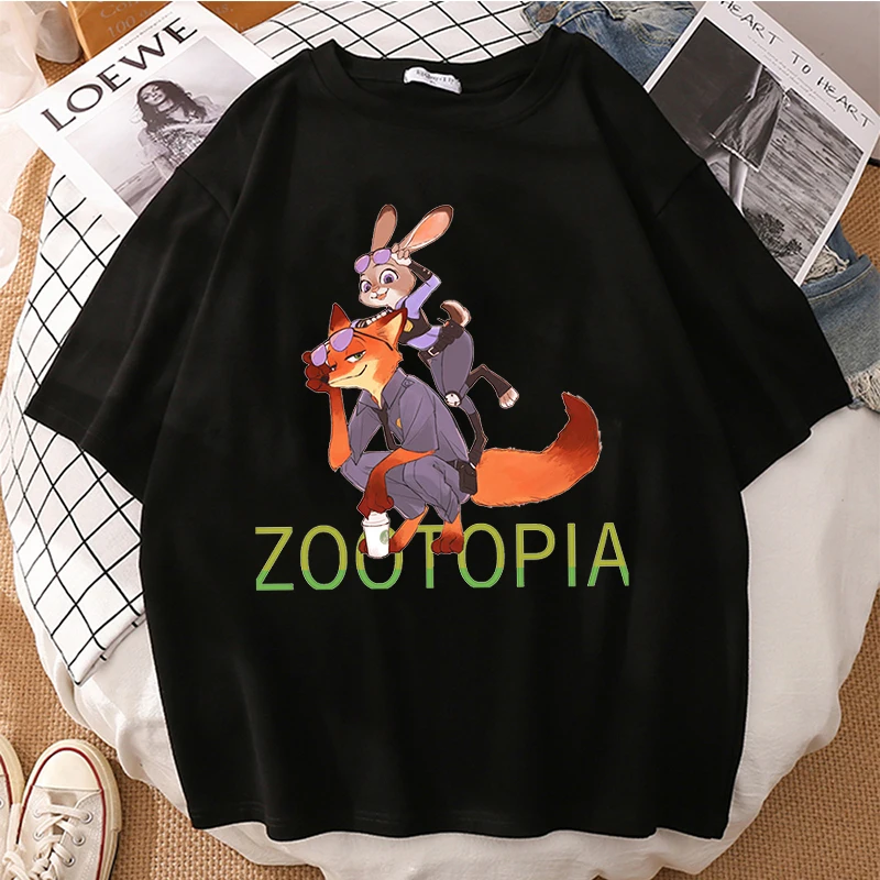 Disney Women's T-shirt Harajuku Zootopia Zootropolis Anime Printing Clothes Round Neck Short Sleeve Casual Kawaii Cute Tee Top
Disney Women's T-shirt Harajuku Zootopia Zootropolis Anime Printing Clothes Round Neck Short Sleeve Casual Kawaii Cute Tee Top