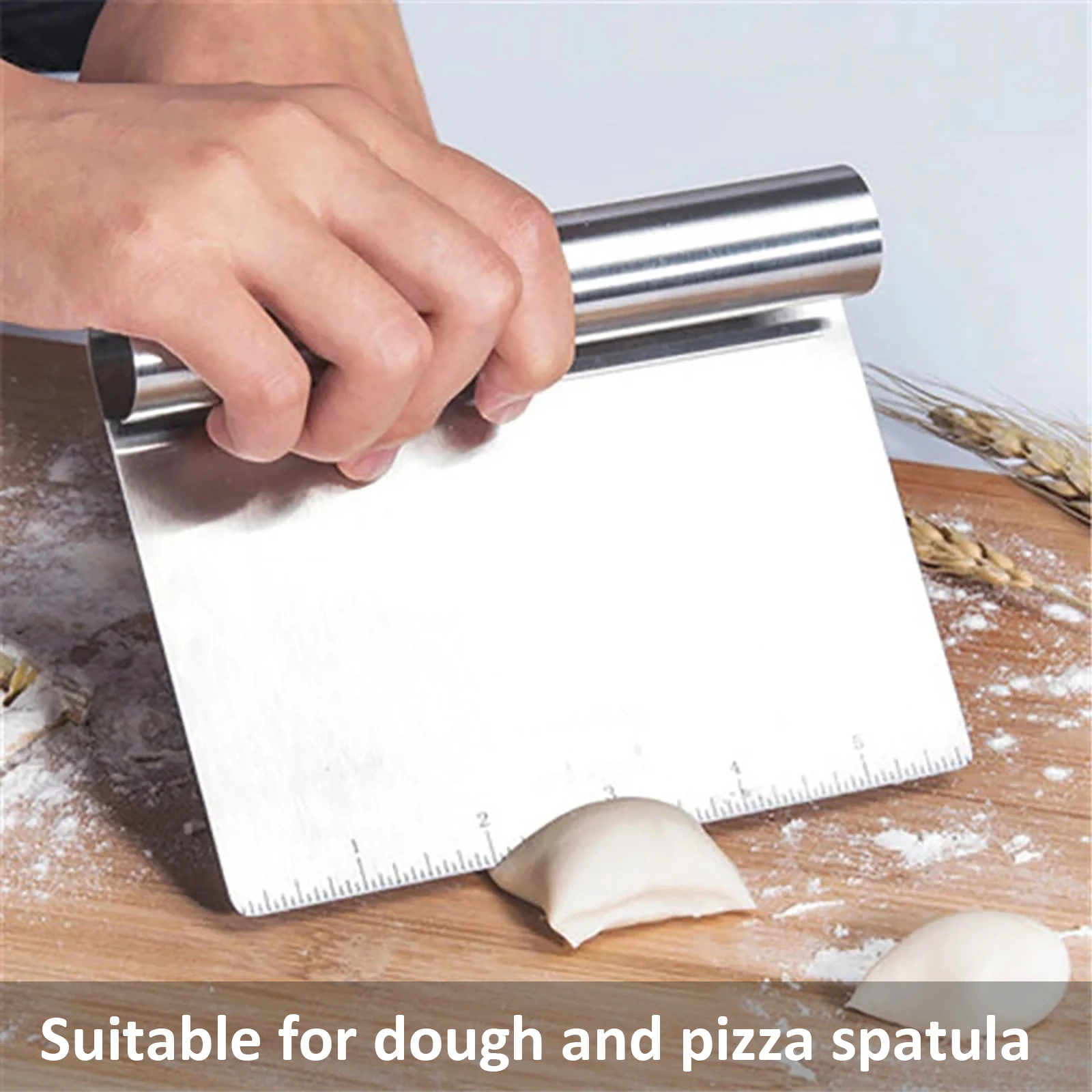 Stainless Steel Dough Cutter Scaled Baking Tools Pastry Scrapers Pizza Scrapers Fondant Cake Decoration Tools Kitchen Accessory
Stainless Steel Dough Cutter Scaled Baking Tools Pastry Scrapers Pizza Scrapers Fondant Cake Decoration Tools Kitchen Accessory
