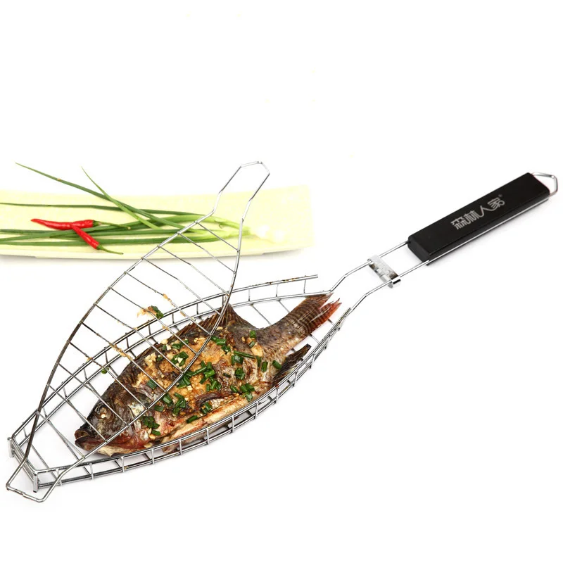 Outdoor Durable One Fish Grilling Basket Black Wood Handle Fish Grill Net Rack BBQ Grill Basket for Single Fish Parrilla Gadgets
Outdoor Durable One Fish Grilling Basket Black Wood Handle Fish Grill Net Rack BBQ Grill Basket for Single Fish Parrilla Gadgets