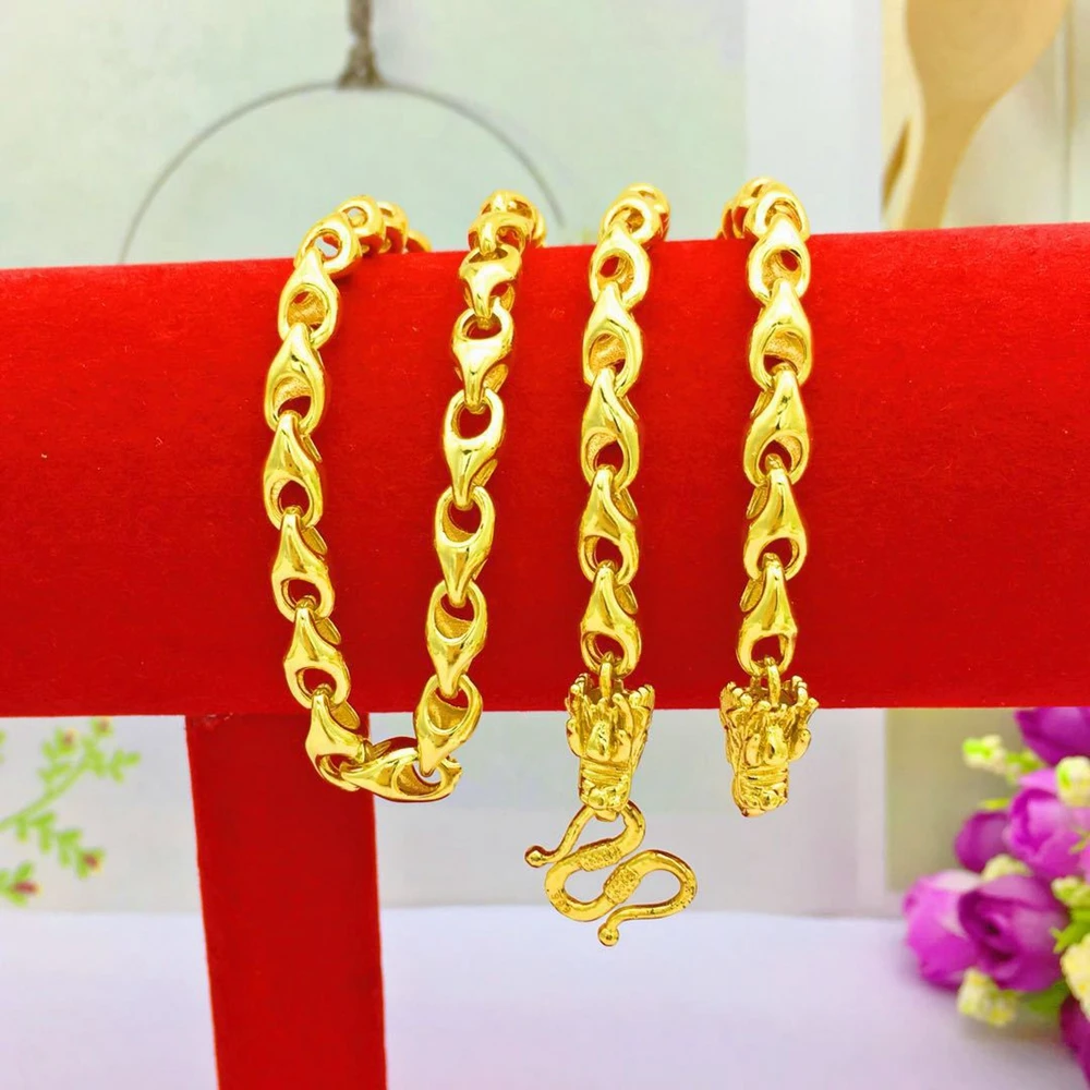 Men Necklace Chain Solid Fashion Trendy Real 18k Gold Color Male Hip Hop Clavicle Jewelry Gift
Men Necklace Chain Solid Fashion Trendy Real 18k Gold Color Male Hip Hop Clavicle Jewelry Gift