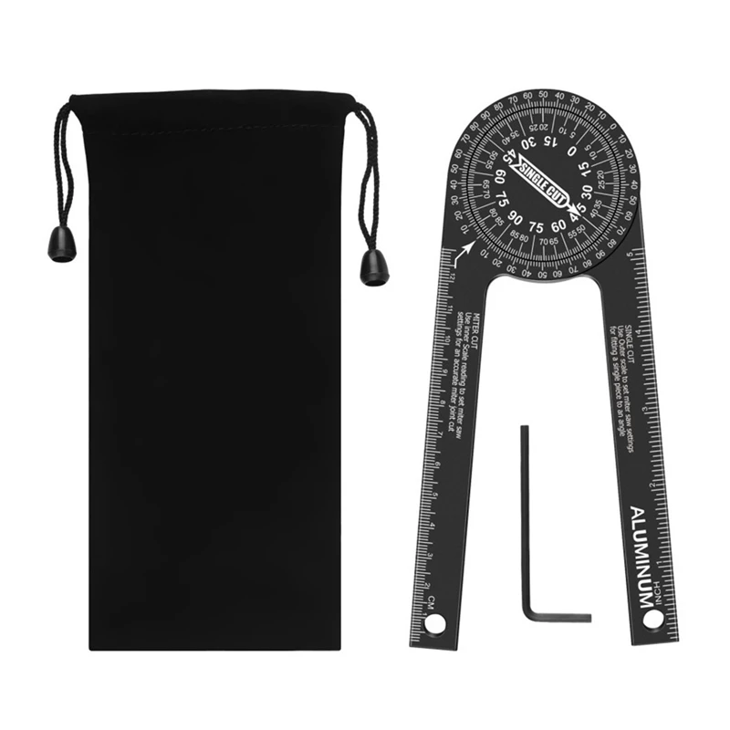 Miter Saw Protractor, 7.3 Inch Aluminum Angle Finder Tool With Laser-Engraved Scales And Measuring Rulers Angle Gauge
Miter Saw Protractor, 7.3 Inch Aluminum Angle Finder Tool With Laser-Engraved Scales And Measuring Rulers Angle Gauge