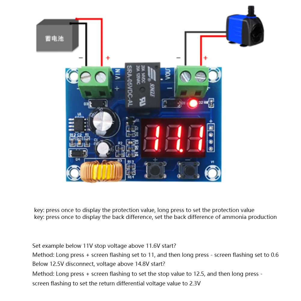 XH-M609 Low Voltage Disconnect Deep Discharge Protection Switch Cut Off Digital Over-Discharge Protect For 12-36V Lithium Batter
XH-M609 Low Voltage Disconnect Deep Discharge Protection Switch Cut Off Digital Over-Discharge Protect For 12-36V Lithium Batter