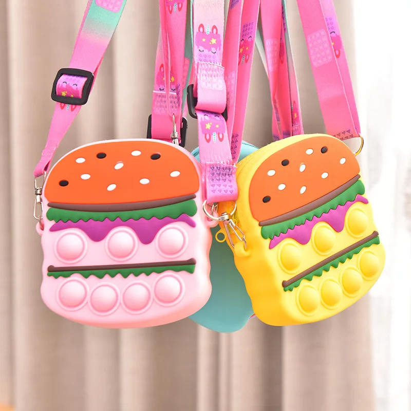 Decompression Kawaii Pop Push Bubble Fidget Toys Hamburger Shoulder Bag Coin Purse Children Sensory Squishy Squeeze Toy for Kids 
Decompression Kawaii Pop Push Bubble Fidget Toys Hamburger Shoulder Bag Coin Purse Children Sensory Squishy Squeeze Toy for Kids