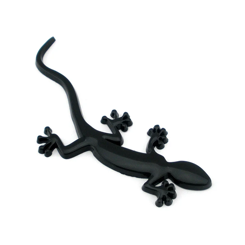 Бейдж Gecko 3D хром пластиковая эмблема ящерицы черный декор для багажника наклейка