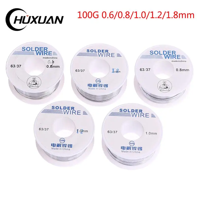 100G Welding Solder 0.6mm/0.8mm/1.0mm/1.2mm/1.8mm Solder Wire Tin Roll Clean Rosin Welding Core Soldering Wire Flux Reel Tube
100G Welding Solder 0.6mm/0.8mm/1.0mm/1.2mm/1.8mm Solder Wire Tin Roll Clean Rosin Welding Core Soldering Wire Flux Reel Tube