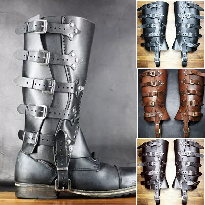 Medieval Viking Leg Guard Armor Gaiters Leather Boot Shoe Cover Knight Warrior Cosplay Costume Steampunk Accessory LARP Greaves
Medieval Viking Leg Guard Armor Gaiters Leather Boot Shoe Cover Knight Warrior Cosplay Costume Steampunk Accessory LARP Greaves