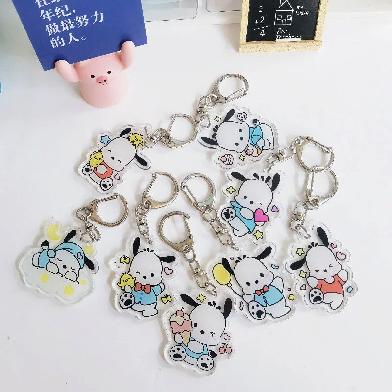 Cartoon Sanrio Pochacco Keychain Cute Anime Pendant School Bag Stationery Box Acrylic Pendant Student Jewelry Gift Couple Toys
Cartoon Sanrio Pochacco Keychain Cute Anime Pendant School Bag Stationery Box Acrylic Pendant Student Jewelry Gift Couple Toys