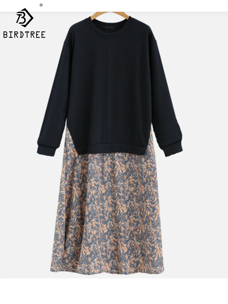 Autumn Women Ladies Long Sleeve T-Shirt Dress Patchwork Print Robe Fake Two Piece Dress D24303X
Autumn Women Ladies Long Sleeve T-Shirt Dress Patchwork Print Robe Fake Two Piece Dress D24303X