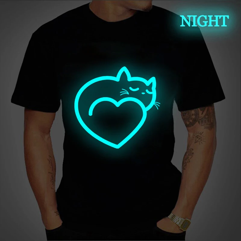 Love Cat Print Men's Oversized T-shirts Summer Short Sleeve T Shirt for Men Luminous Hip Hop Streetwear Fashion Male Tops Tees
Love Cat Print Men's Oversized T-shirts Summer Short Sleeve T Shirt for Men Luminous Hip Hop Streetwear Fashion Male Tops Tees