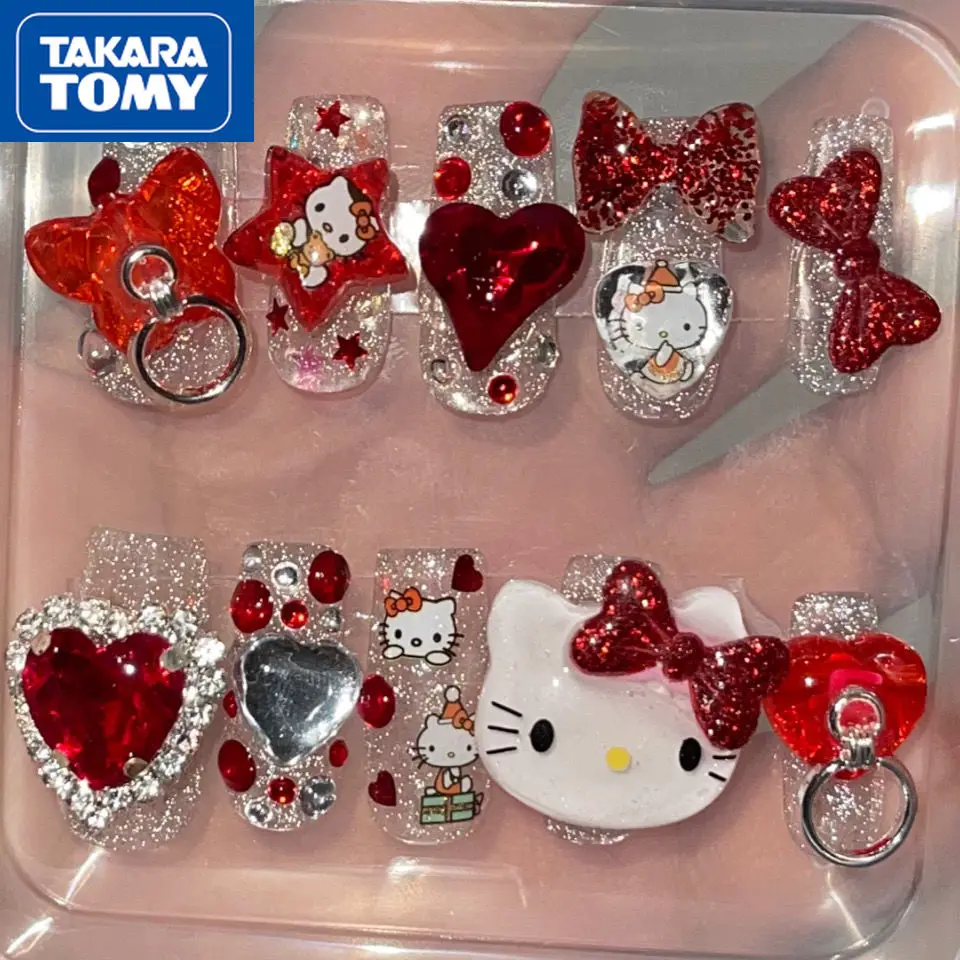 TAKARA TOMY Ladies Cute Cartoon Hello Kitty Nail Art Simple Sweet and Fresh Wearing Nail Decorations
TAKARA TOMY Ladies Cute Cartoon Hello Kitty Nail Art Simple Sweet and Fresh Wearing Nail Decorations