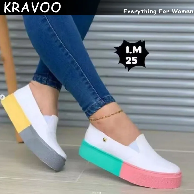 Кроссовки KRAVOO женские на платформе, без шнуровки, теннисные туфли, эластичные лоферы, спортивная обувь, разные цвета, 2023
Кроссовки KRAVOO женские на платформе, без шнуровки, теннисные туфли, эластичные лоферы, спортивная обувь, разные цвета, 2023