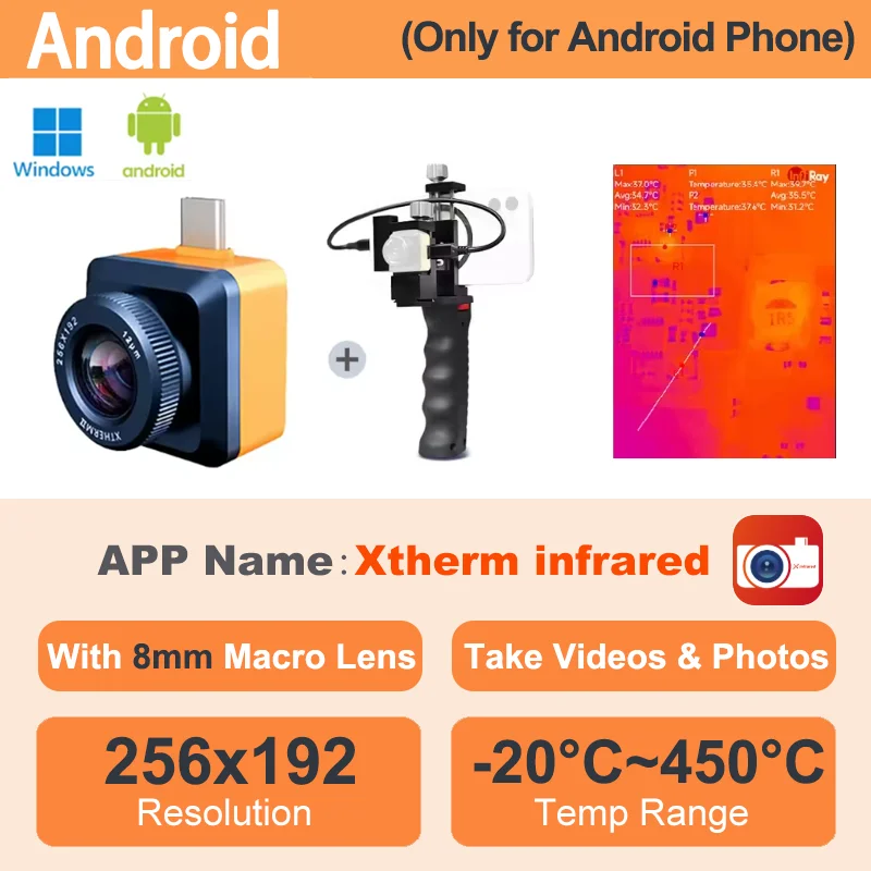 INFIRAY T2S Plus 256×192, для обнаружения утечек, измерения температуры, обнаружения трубопроводов
INFIRAY T2S Plus 256×192, для обнаружения утечек, измерения температуры, обнаружения трубопроводов