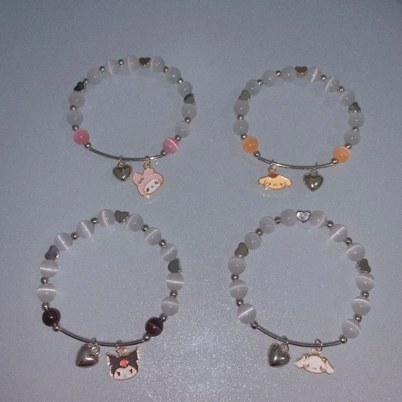 Kawaii Sanrioed Anime Cartoon series Cinnamoroll mymelody cute Fashion creative alloy Cartoon animal Bracelet girl festival gift 
Kawaii Sanrioed Anime Cartoon series Cinnamoroll mymelody cute Fashion creative alloy Cartoon animal Bracelet girl festival gift