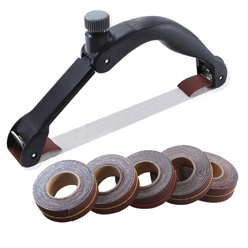 Hand-Held Bow-Shaped Sandpaper Rack Special-Shaped Belt Rack Belt Roll Set Small Manual Grinding And Polishing Tool
Hand-Held Bow-Shaped Sandpaper Rack Special-Shaped Belt Rack Belt Roll Set Small Manual Grinding And Polishing Tool