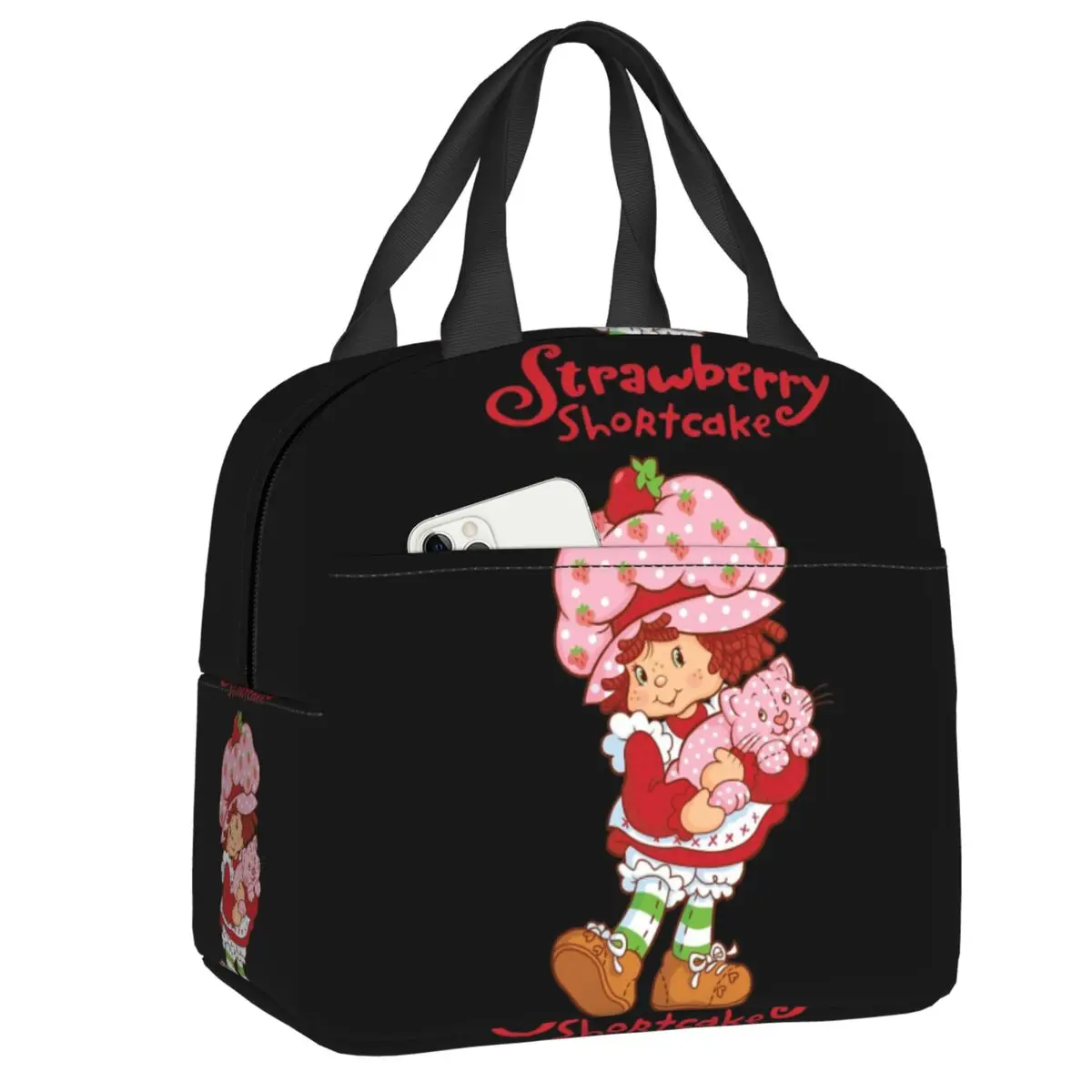 Funny Design Strawberry Shortcake With Cute Cat Portable Lunch Boxes Women Leakproof Cooler Thermal Food Insulated Lunch Bag
Funny Design Strawberry Shortcake With Cute Cat Portable Lunch Boxes Women Leakproof Cooler Thermal Food Insulated Lunch Bag