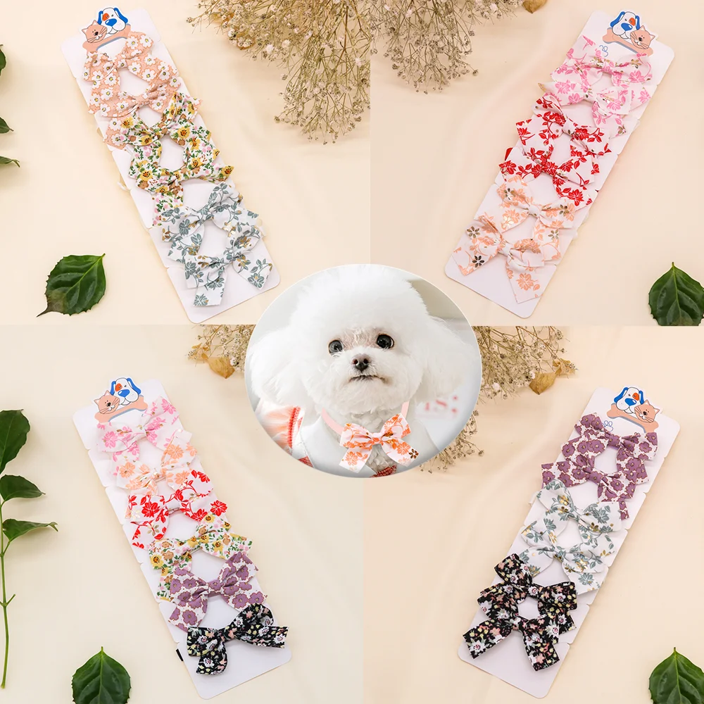 6PCS/SET Spring Fashion Dog Cat Bow Tie Flower Style Doggy Supplies For Dog Bowties Pet Products For Small Dogs Accessories
6PCS/SET Spring Fashion Dog Cat Bow Tie Flower Style Doggy Supplies For Dog Bowties Pet Products For Small Dogs Accessories