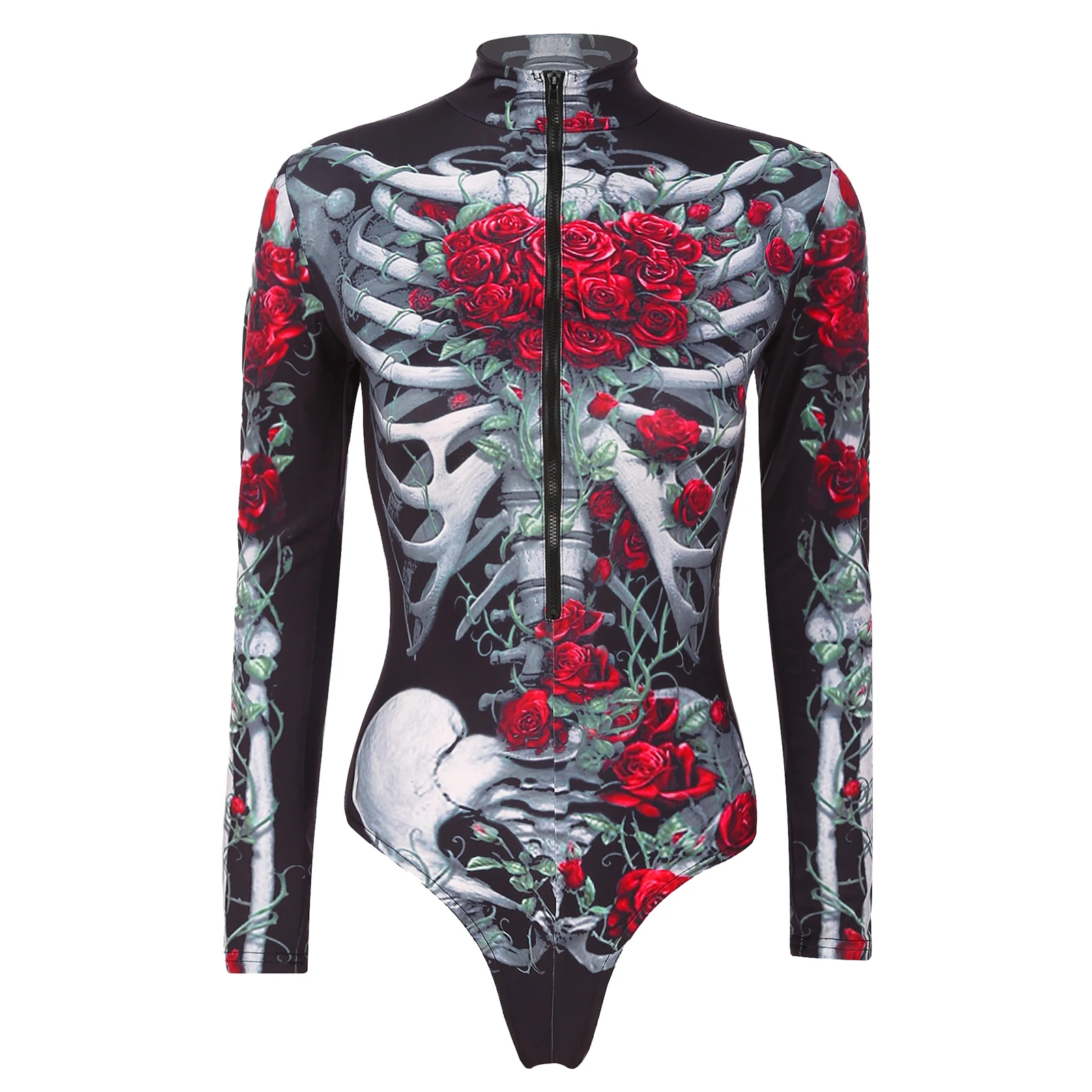 Womens Halloween Role Play Cosplay Costume Skeleton Printing Zipper Long Sleeve Leotard Skinny Jumpsuit Bodysuit
Womens Halloween Role Play Cosplay Costume Skeleton Printing Zipper Long Sleeve Leotard Skinny Jumpsuit Bodysuit