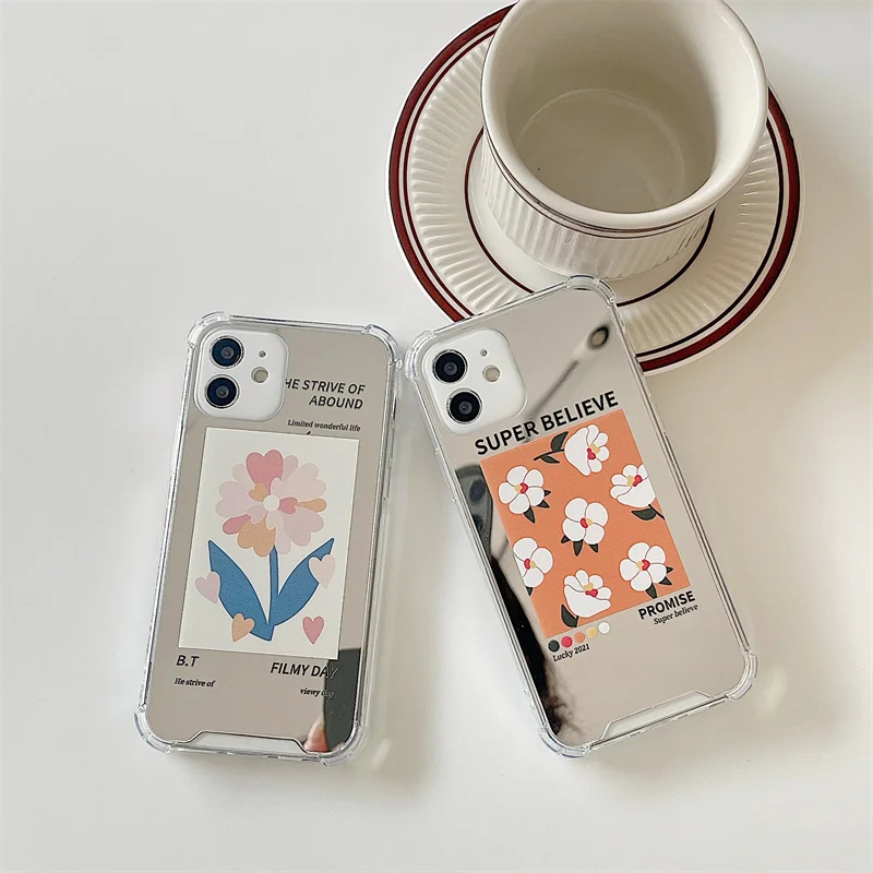 Mirror Makeup Simple Fashion Sweet Flowers Letter Full Edge Anti-fall For iphone 11 12 13 Mini Pro XR X Xs Max 7 8 P Phone Case
Mirror Makeup Simple Fashion Sweet Flowers Letter Full Edge Anti-fall For iphone 11 12 13 Mini Pro XR X Xs Max 7 8 P Phone Case