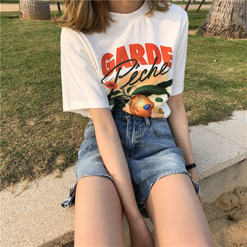 Summer New Funny Fashion Personalized Short Sleeve Print O-Neck T-short Women Concise Style Loose Large Size Tees Female ZQ62
Summer New Funny Fashion Personalized Short Sleeve Print O-Neck T-short Women Concise Style Loose Large Size Tees Female ZQ62
