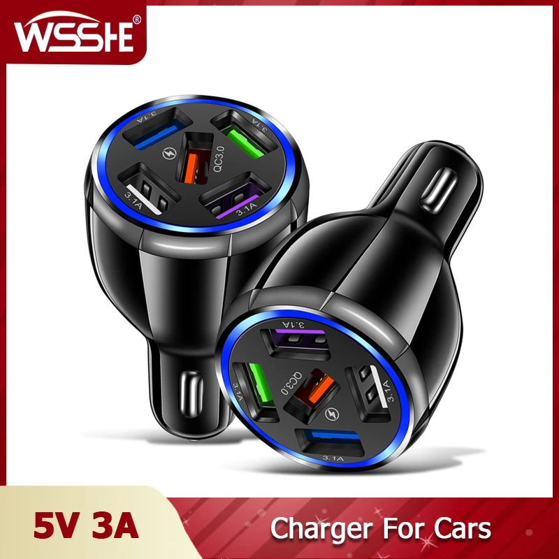 5 Port charger for cars 5V 3A car charger LED Lighting cigarette lighter in the car For iphone 12 pro max mi Samsung
5 Port charger for cars 5V 3A car charger LED Lighting cigarette lighter in the car For iphone 12 pro max mi Samsung