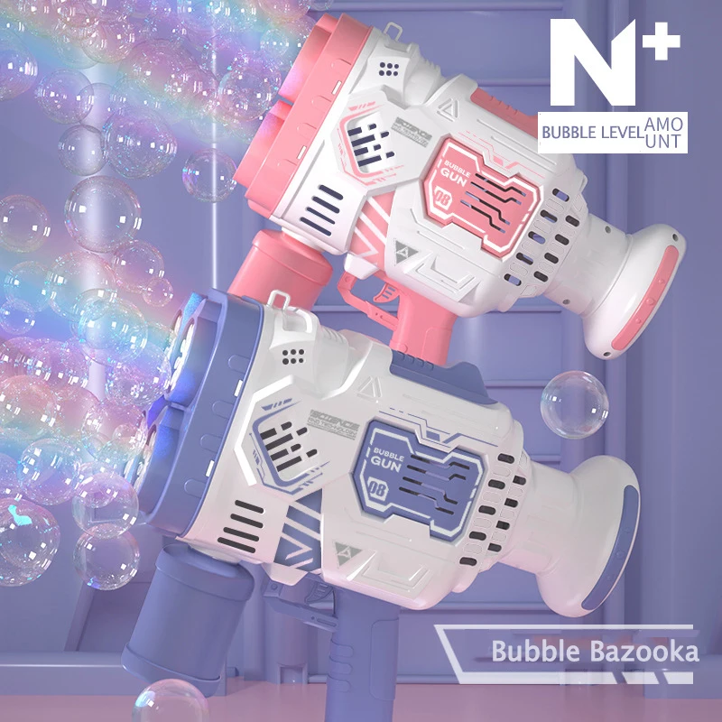 Bubble Gun Rocket 69 Holes Soap Bubbles Machine Gun Shape Automatic Blower With Light Toys For Kids Pomperos Children‘s Day Gift
Bubble Gun Rocket 69 Holes Soap Bubbles Machine Gun Shape Automatic Blower With Light Toys For Kids Pomperos Children‘s Day Gift