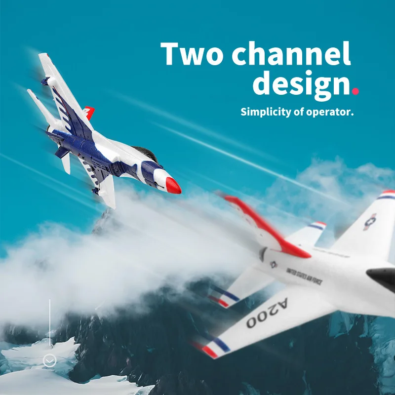 2.4GHz A200 RC Foam Airplane Fixed Wing EPP Foam RC Fighter 2 Channel RC Fighter Boy Kids RC Flying Toy Birthday Gift
2.4GHz A200 RC Foam Airplane Fixed Wing EPP Foam RC Fighter 2 Channel RC Fighter Boy Kids RC Flying Toy Birthday Gift