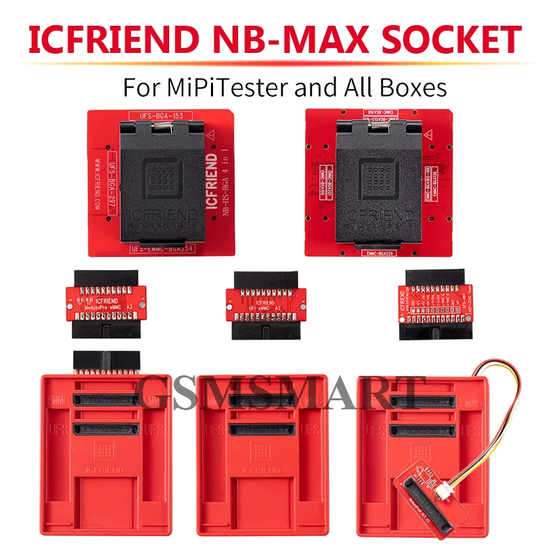 Розетка для телефона ICFRIEND NB-Max розетка EMMC 13 в 1 + UFS BGA254 BGA297 BGA153 с разъемом Medusa Pro UFI |