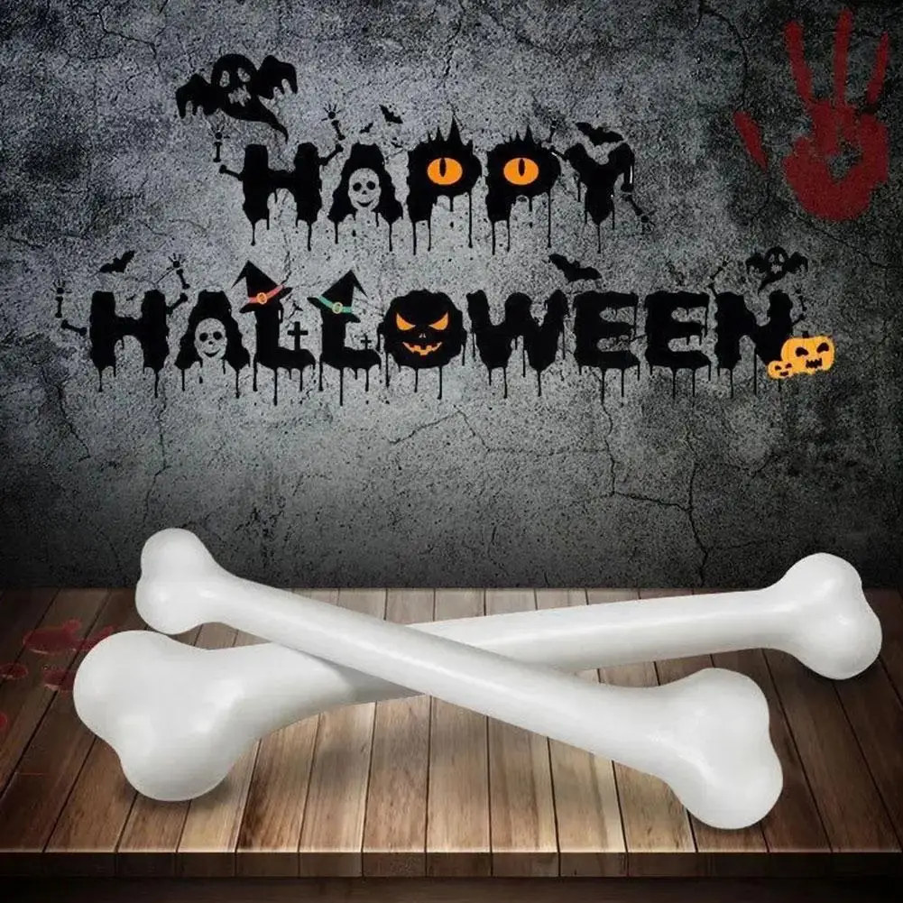 

Реквизит на Хэллоуин, Имитация человеческого скелета, игрушка для собак, аксессуары для костей, пластиковая модель кости для Хэллоуина, игрушки для детей и вечеринок R4a3