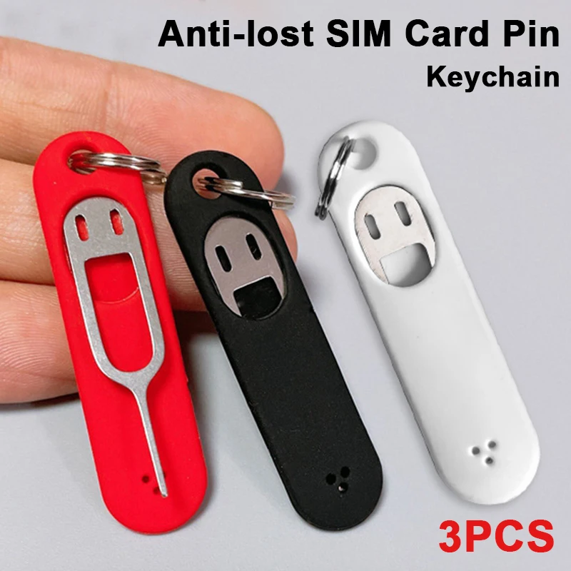 3pcs Silicone SIM Card Pin Keychain Phone ID Card Tray Pins Anti-lost KeyChains Stainless Steel Removal Needle Thimble Keyring
3pcs Silicone SIM Card Pin Keychain Phone ID Card Tray Pins Anti-lost KeyChains Stainless Steel Removal Needle Thimble Keyring