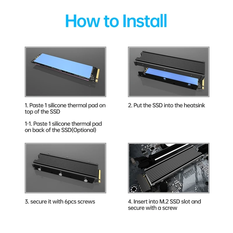 M.2 SSD Heat Sink NVME M2 Solid State Hard Disk Aluminum Heatsink Cooler Radiator Thermal Cooling Pad for Desktop PC PS5 24BB
M.2 SSD Heat Sink NVME M2 Solid State Hard Disk Aluminum Heatsink Cooler Radiator Thermal Cooling Pad for Desktop PC PS5 24BB