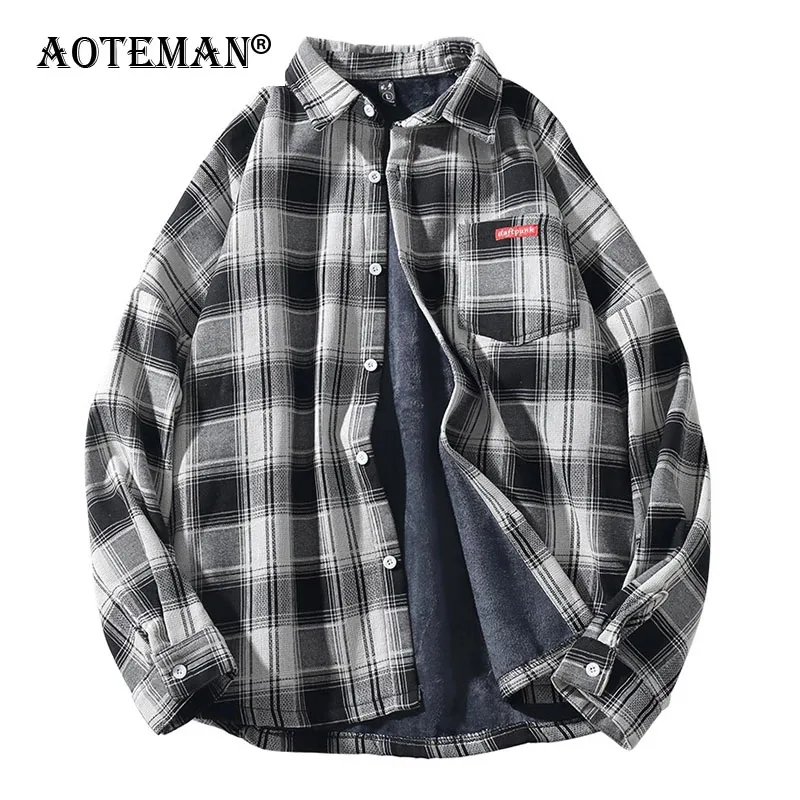 Men Shirt Plaid Outwear Male Fashion Long Sleeve Shirts Warm Men's Clothes Turn Down Casual Autumn Spring Shirt Loose Coat LM550
Men Shirt Plaid Outwear Male Fashion Long Sleeve Shirts Warm Men's Clothes Turn Down Casual Autumn Spring Shirt Loose Coat LM550
