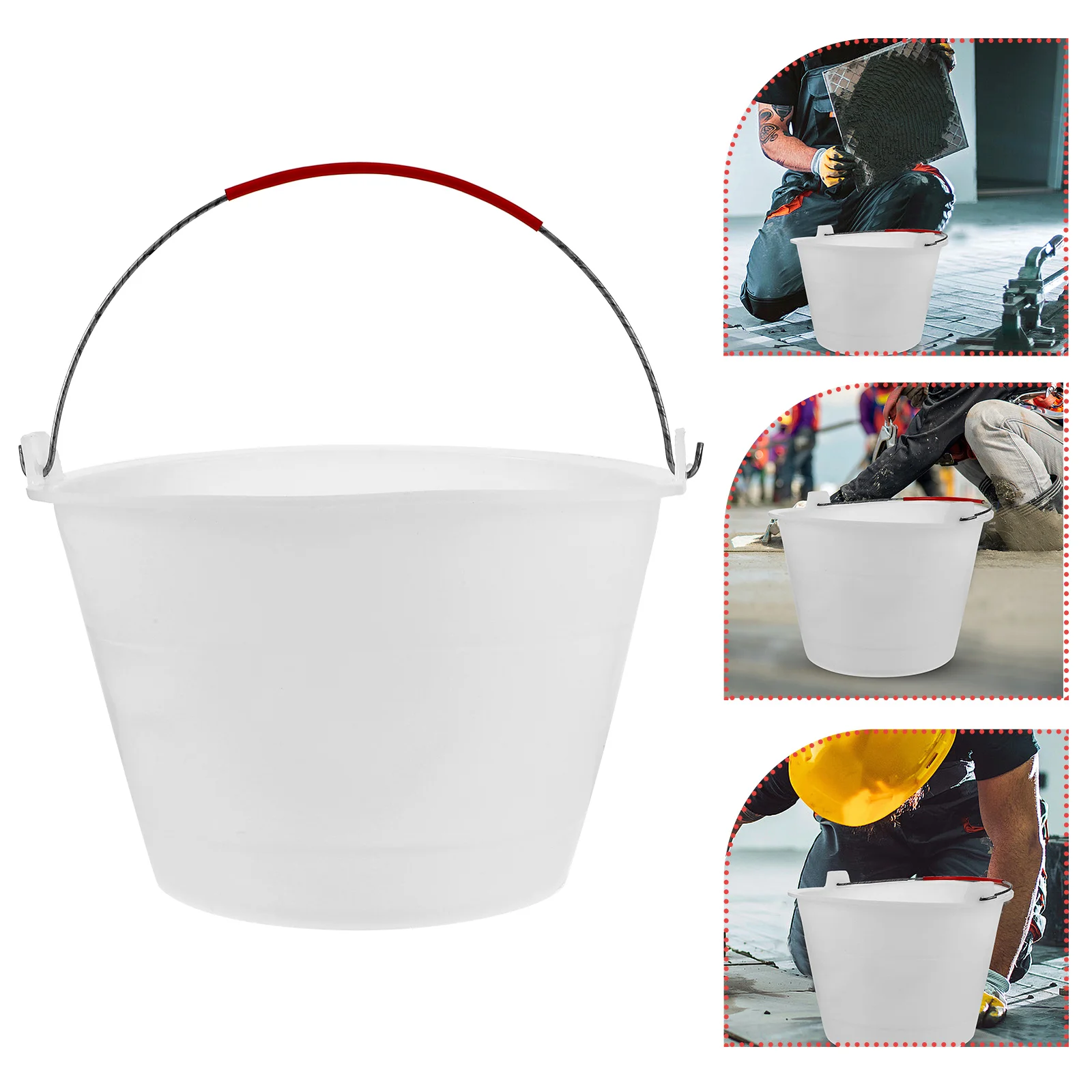 Portable Concrete Bucket Plastic Cement Bucket Empty Sand Bucket with Handle for Construction Site
Portable Concrete Bucket Plastic Cement Bucket Empty Sand Bucket with Handle for Construction Site