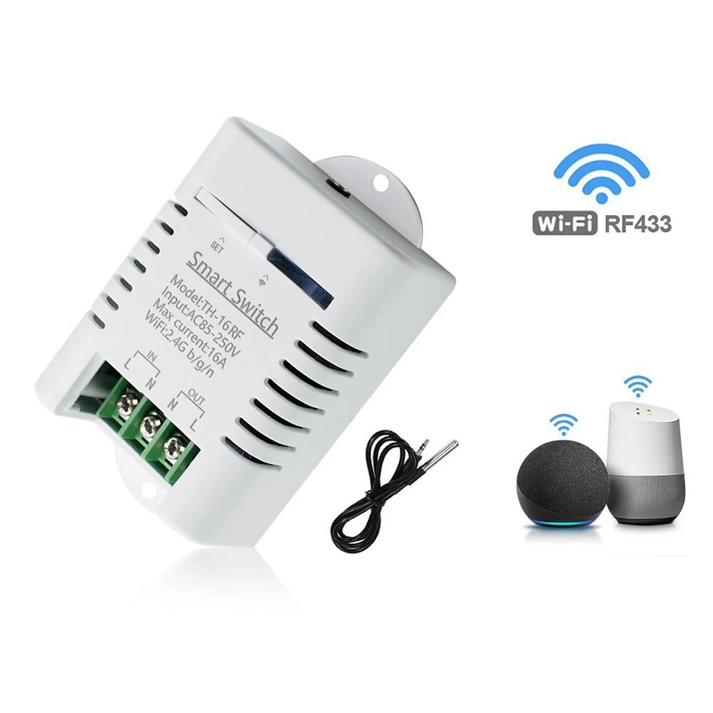 Умный беспроводной переключатель с Wi-Fi, датчиком температуры и дистанционным управлением через приложение
Умный беспроводной переключатель с Wi-Fi, датчиком температуры и дистанционным управлением через приложение
