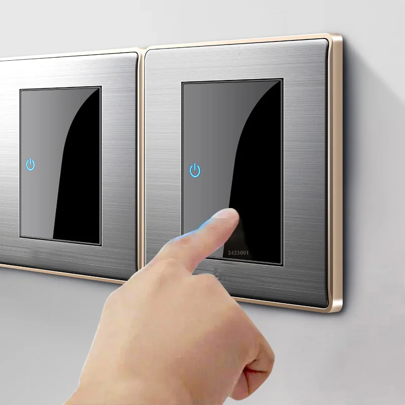 86 Type1 2 3 4Gang 1 2 Way Household Switch EU FR UK Socket wall Switch with LED Stainless Steel Mirror Reset switches 86*86mm
86 Type1 2 3 4Gang 1 2 Way Household Switch EU FR UK Socket wall Switch with LED Stainless Steel Mirror Reset switches 86*86mm
