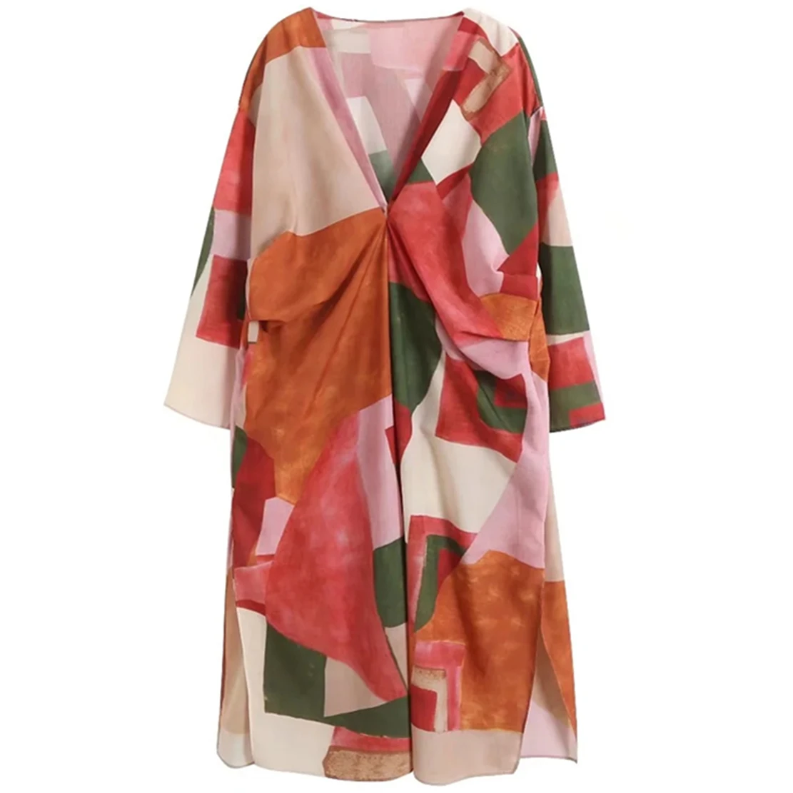 Maxdutti V-neck Loose Midi Dress Women Bohemian Morocco Style Retro Printing Dress
Maxdutti V-neck Loose Midi Dress Women Bohemian Morocco Style Retro Printing Dress