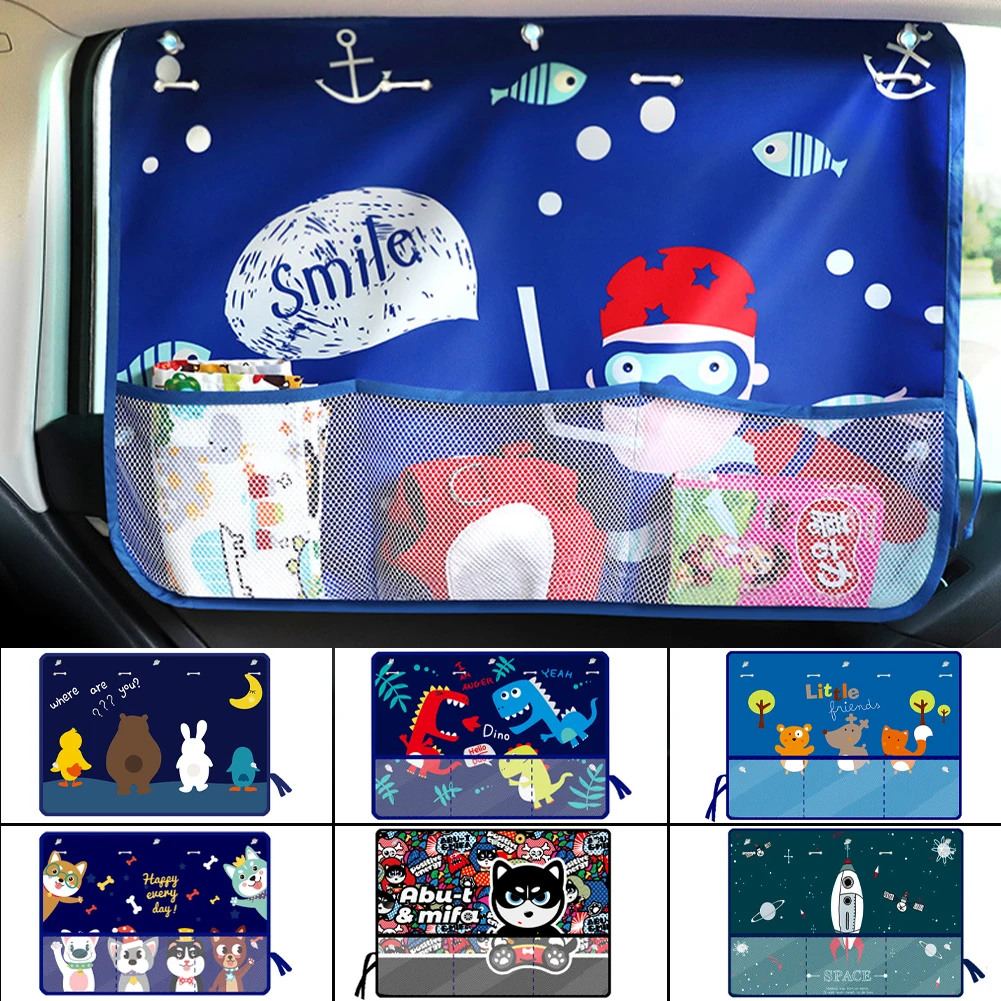 Universal Car Sunshade Cartoon Front&Rear Side Window Curtain Cover Sun Visor with Pocket for Kids UV Protection Summer Products
Universal Car Sunshade Cartoon Front&Rear Side Window Curtain Cover Sun Visor with Pocket for Kids UV Protection Summer Products