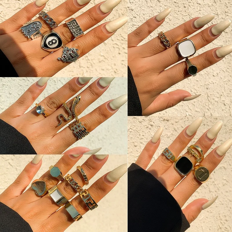 European and American Cross-border Minority Simple Inlaid Rhinestone Letter Ring Set Female Cool Wind Chain Personalized Love
European and American Cross-border Minority Simple Inlaid Rhinestone Letter Ring Set Female Cool Wind Chain Personalized Love