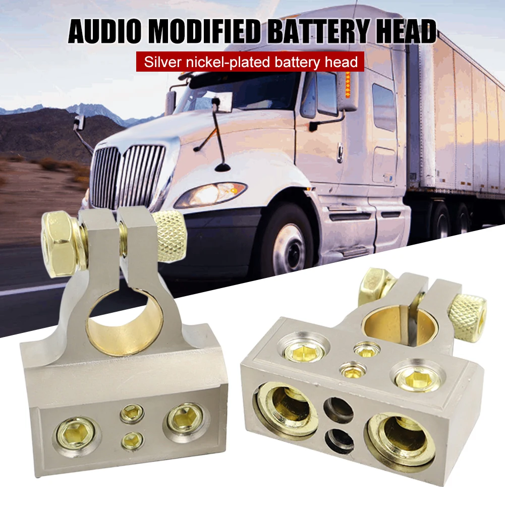 2Pcs Car Battery Terminal Connector Positive and Negative 4GA/6GA/8GA Nickel Gold Plating with Cover for Car Machine RV Caravan
2Pcs Car Battery Terminal Connector Positive and Negative 4GA/6GA/8GA Nickel Gold Plating with Cover for Car Machine RV Caravan