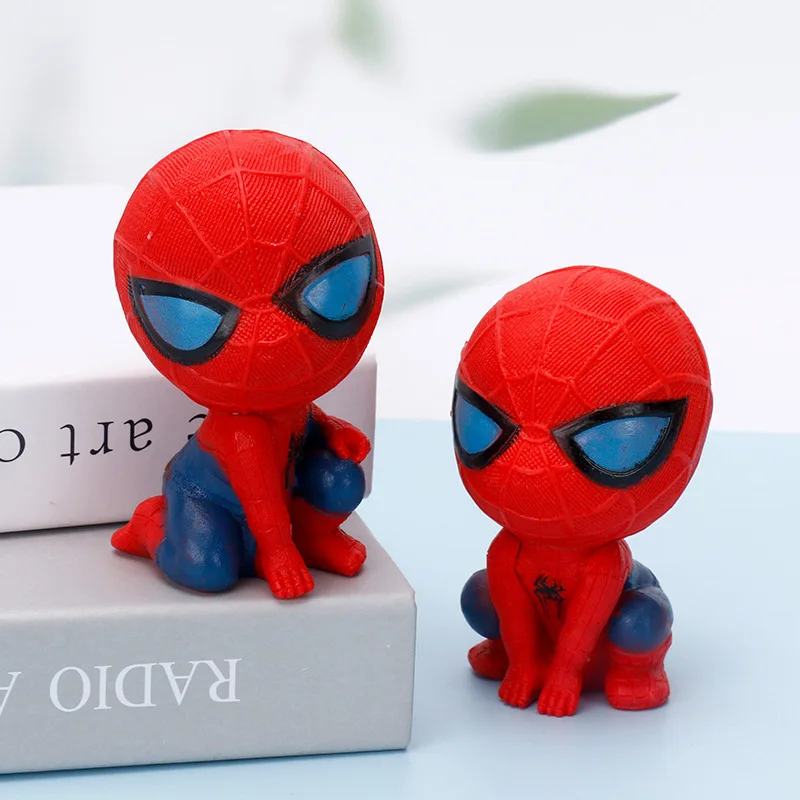 

New Q Version Super Hero Spiderman Action Figure Mini Pvc Model Doll Toys For Home Car Cake Decoration Children Festival Gift