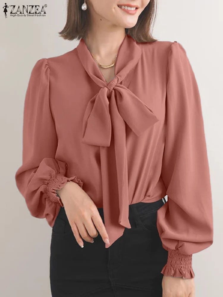 Модная женская блузка ZANZEA 2022, офисные женские топы с бантом на шее, повседневные однотонные пуловеры с длинным рукавом, женские блузы оверса...
Модная женская блузка ZANZEA 2022, офисные женские топы с бантом на шее, повседневные однотонные пуловеры с длинным рукавом, женские блузы оверса...