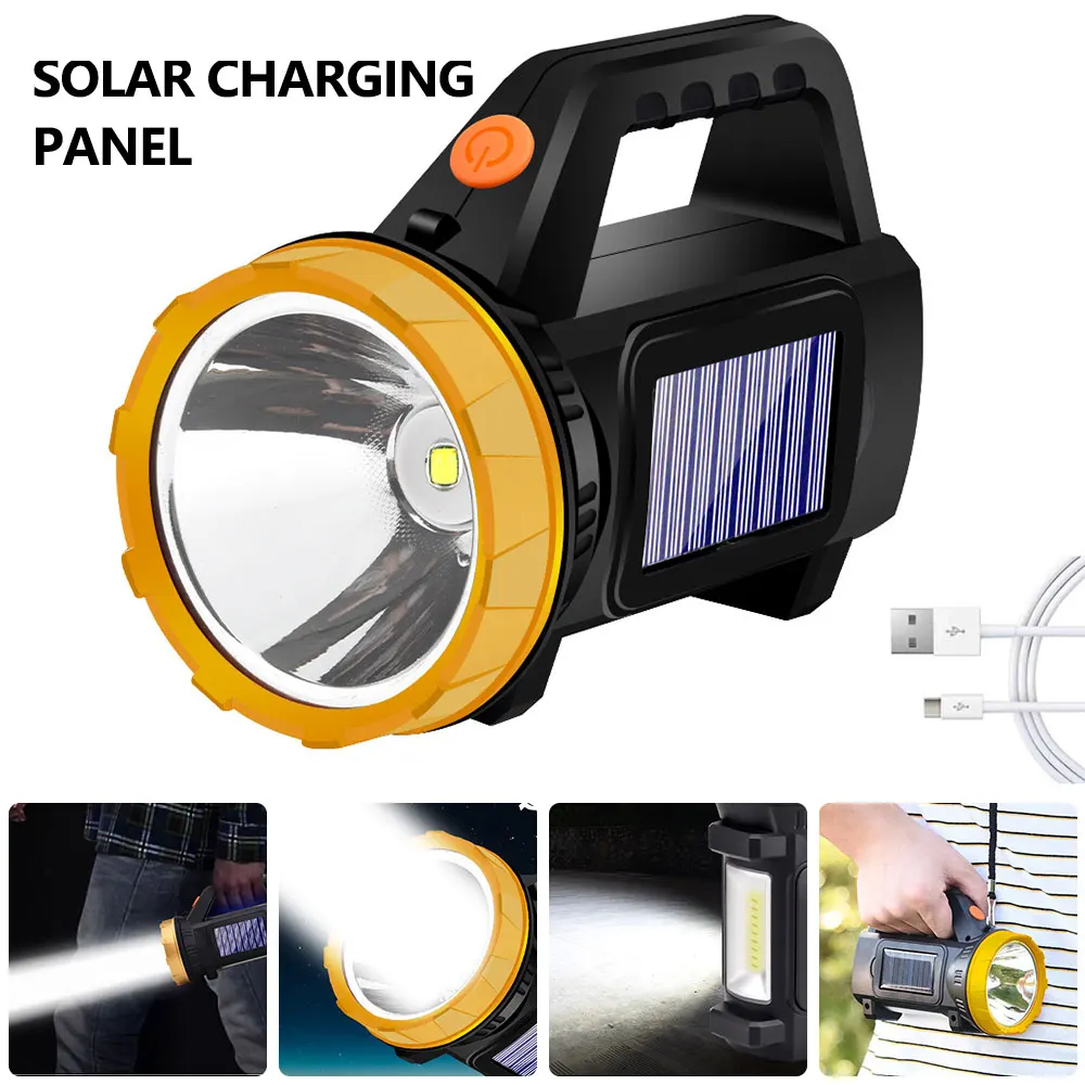 Waterproof Solar Intensive Searchlight Long-range LED Outdoor Work Light USB Charging Torch Floodlight for Camping Hiking
Waterproof Solar Intensive Searchlight Long-range LED Outdoor Work Light USB Charging Torch Floodlight for Camping Hiking