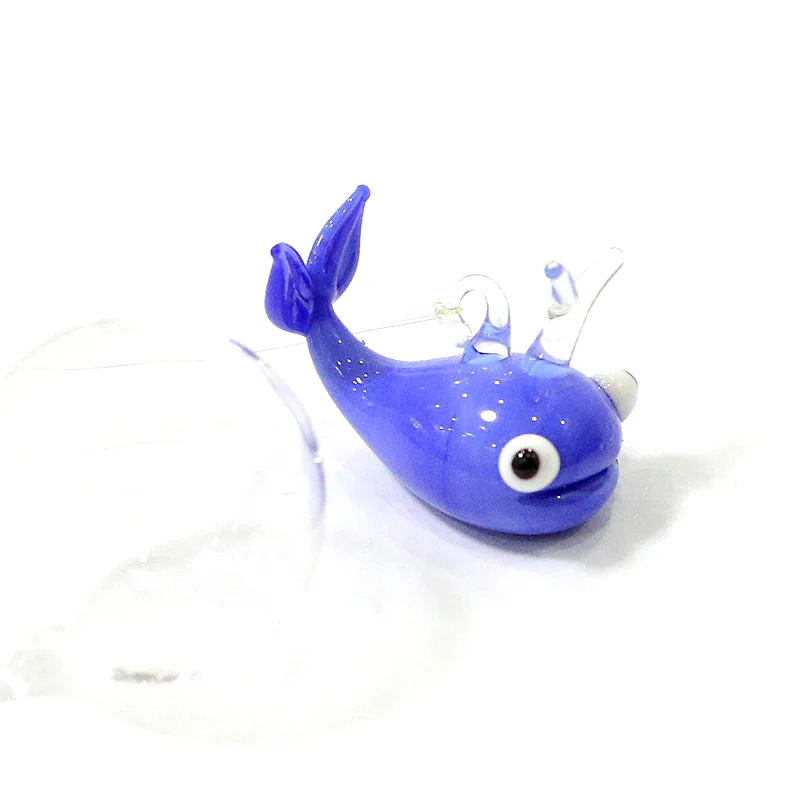 

Creative Floating Glass Whale Mini Figurine Pendant Aquarium Decor Accessories Cute Tropical Fish Octopus Tiny Statue Ornaments