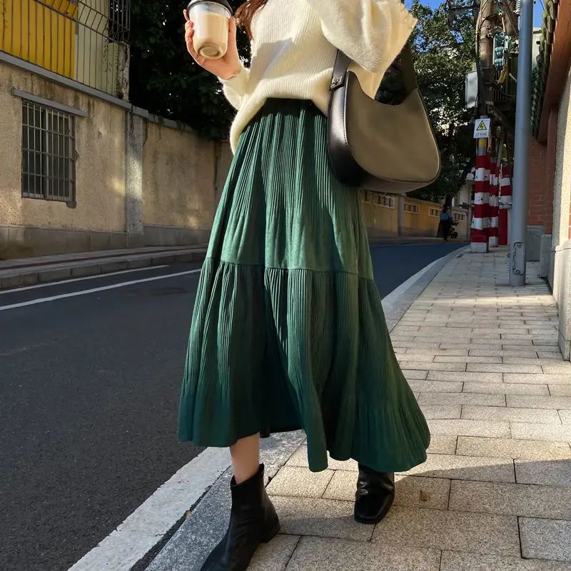 Женская Вельветовая юбка до щиколотки, плиссированная юбка в стиле ретро, модель T496 на осень, 2023
Женская Вельветовая юбка до щиколотки, плиссированная юбка в стиле ретро, модель T496 на осень, 2023