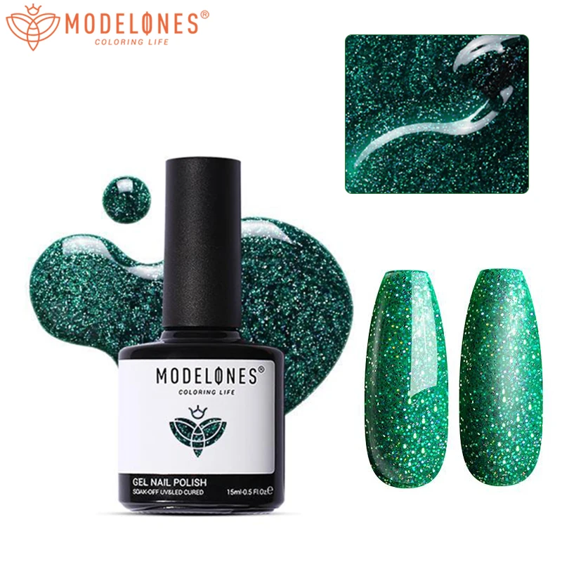 Modelones 15ml Forest Green Color Glitter Gel Nail Polish Nails Art Design Varnish Manicure Base Top Primer Gel Polish Soak Off
Modelones 15ml Forest Green Color Glitter Gel Nail Polish Nails Art Design Varnish Manicure Base Top Primer Gel Polish Soak Off