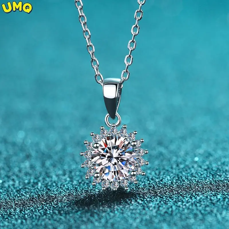 5ct Certified Moissanite Necklace Solid Sterling Silver Sunflower Diamond Pendant Necklace for Women Promise Wedding Jewelry
5ct Certified Moissanite Necklace Solid Sterling Silver Sunflower Diamond Pendant Necklace for Women Promise Wedding Jewelry